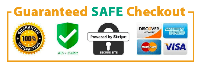 Guaranteed safe checkout, powered by Stripe