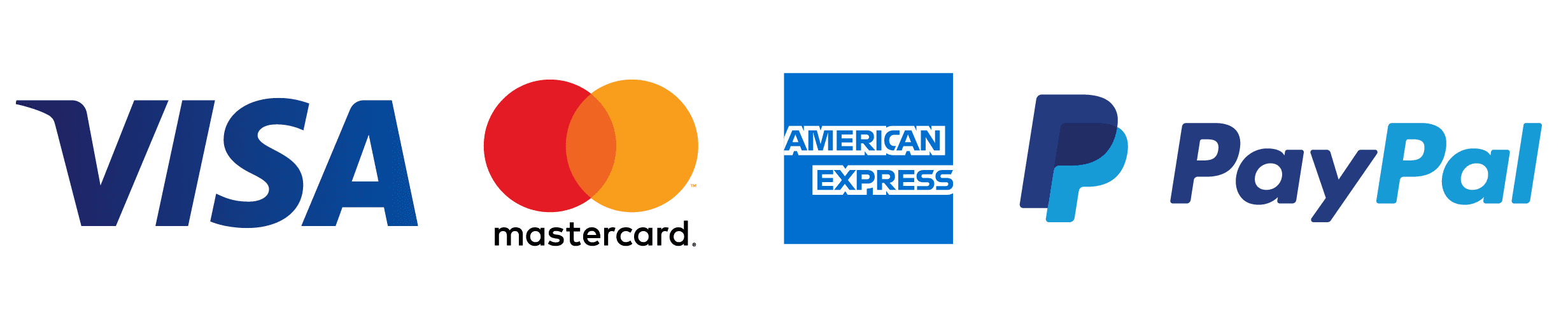 Accepted payments: Visa, Mastercard, American Express and PayPal