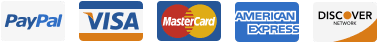 Accepted payments: PayPal, Visa, Mastercard, American Express and Discover