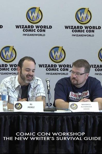 Drake on a panel at Wizard World Comic Con, teaching The New Writer's Survival Guide
