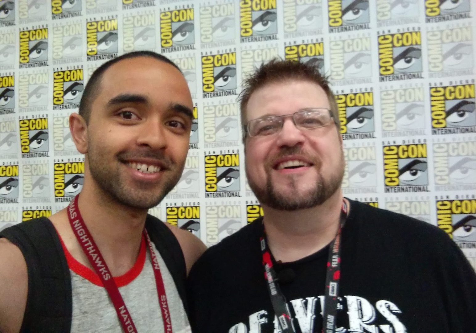 Drake with a fan at San Diego Comic-Con